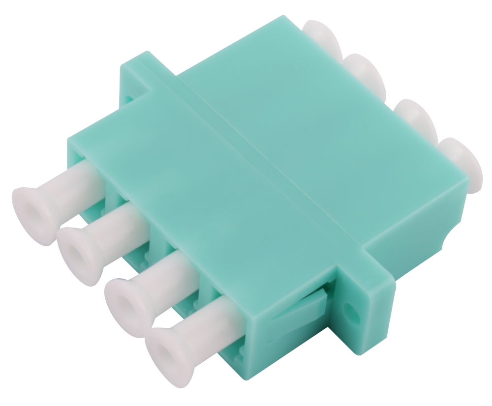 LC quad adaptor aqua