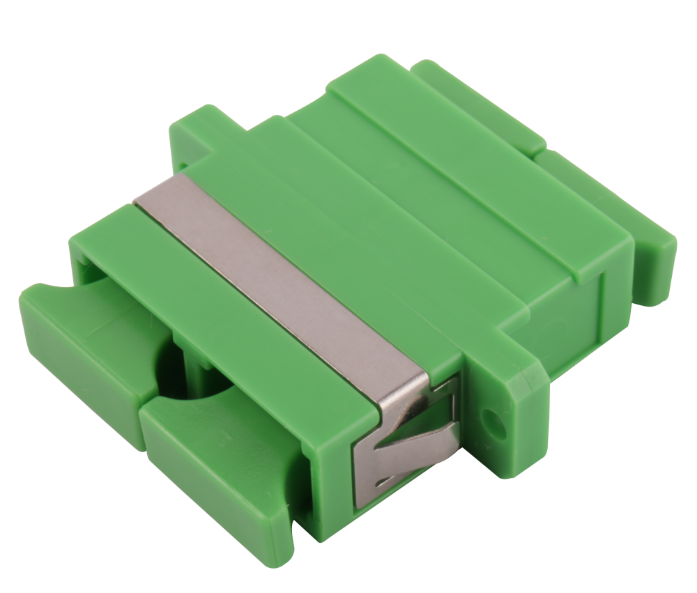 SC duplex adaptor green
